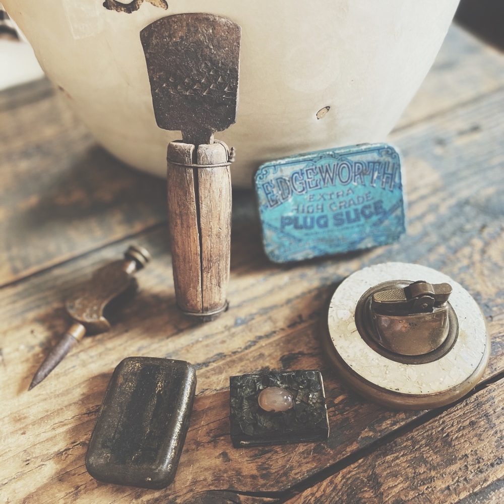 Collection of 6 Antique Conversation Pieces | Vintage Curios & Tobacciana